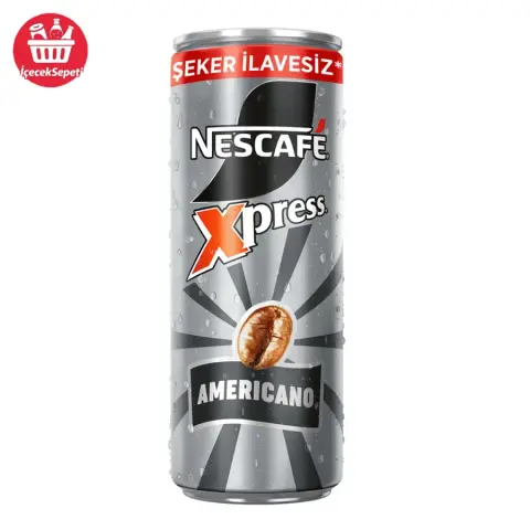 NESCAFÉ Xpress Americano Şeker İlavesiz 250 ML * 24 ADET - Soğuk Kahve